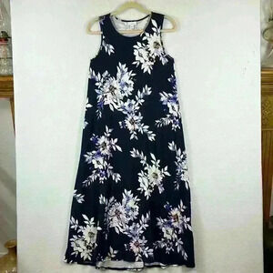 J Jill Women’s Maxi Dress Size XS Blue and White Rayon